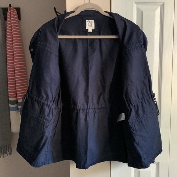 GAP Navy Blue Utility Jacket with American Flag and Star details - Picture 4 of 8